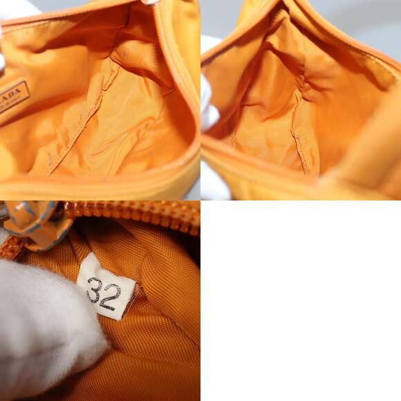 PRADA Hand Bag Nylon Orange Silver - Picture 12 of 12